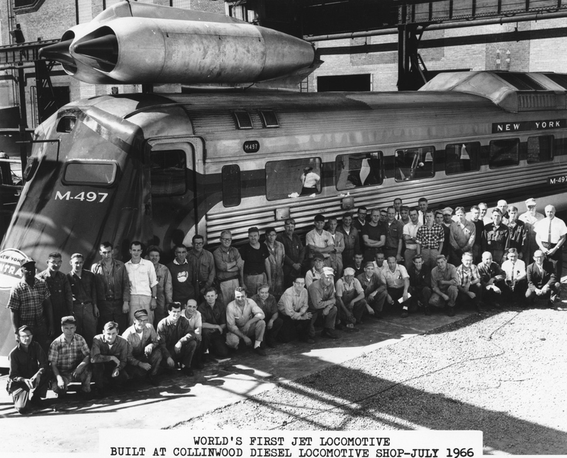 Illustration for article titled The Man Who Built A 196 MPH Train In 30 Days Using Jets